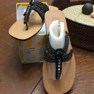 Yellow Box dragonfly sandal